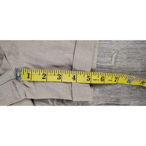 Belle‎ Poque Beige XL Shorts Cotton Stretch Women's Retro Beach Cuffed NWT - Picture 5 of 9